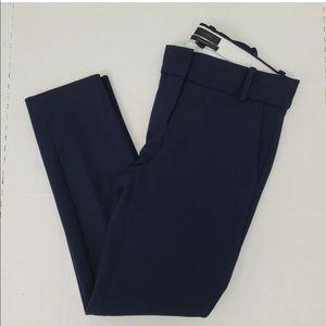 J.CREW Cameron Dress Career Pants Womens Sz 2 Blue Stretch Flat Front Slacks